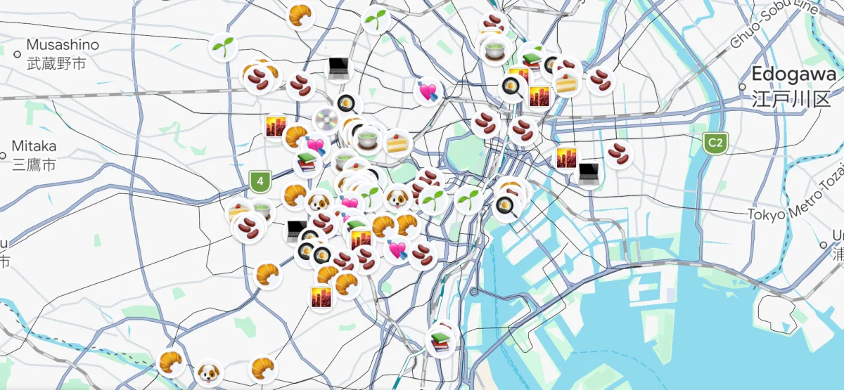 Tokyo Coffee & Café Map